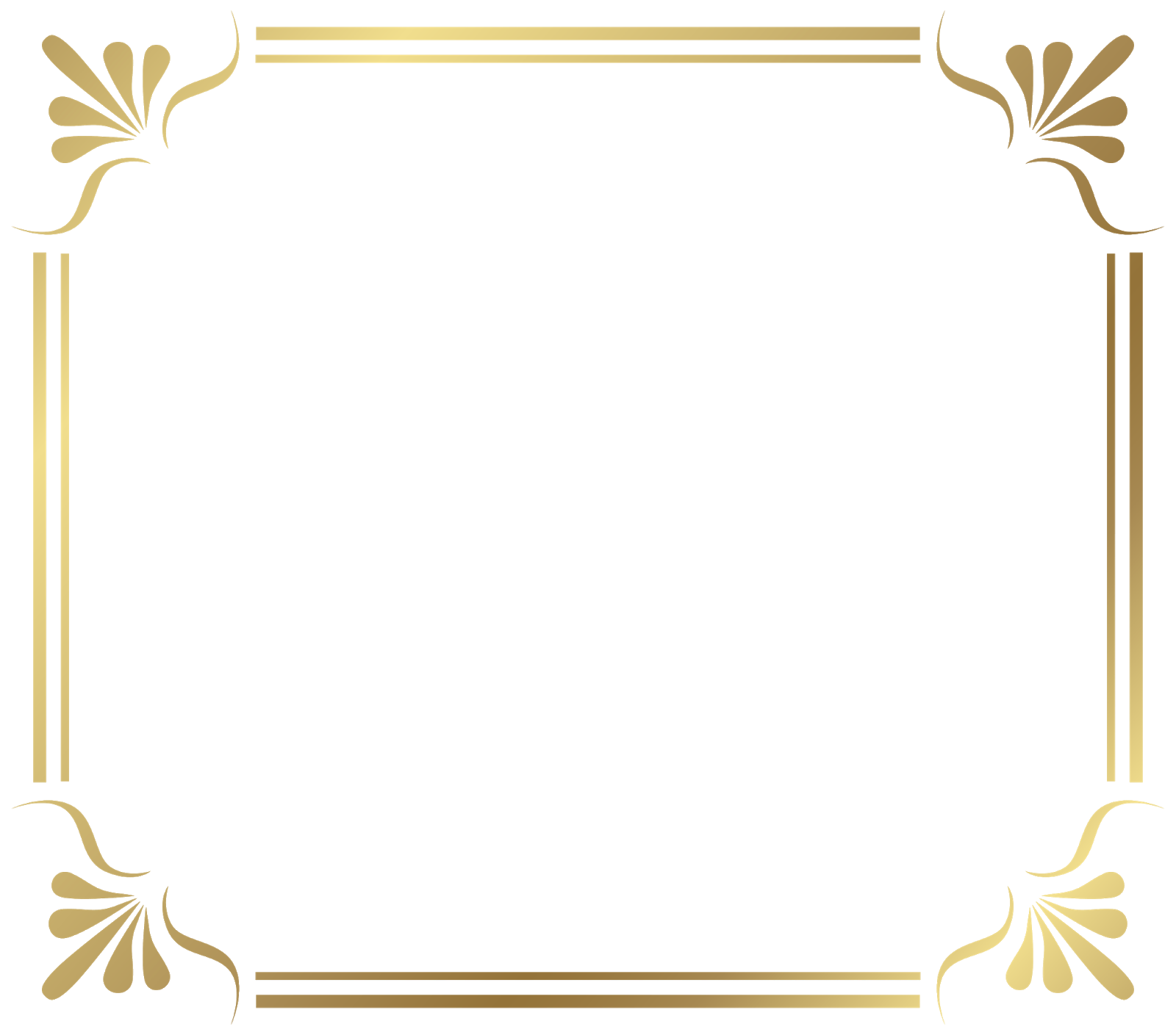 Golden Square Frame Png Picture (black)