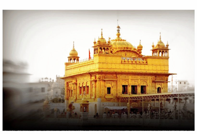 Golden Temple (beige, black, white)