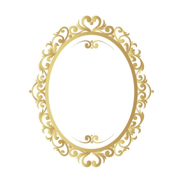 Golden Vintage Frame Png Image (white)