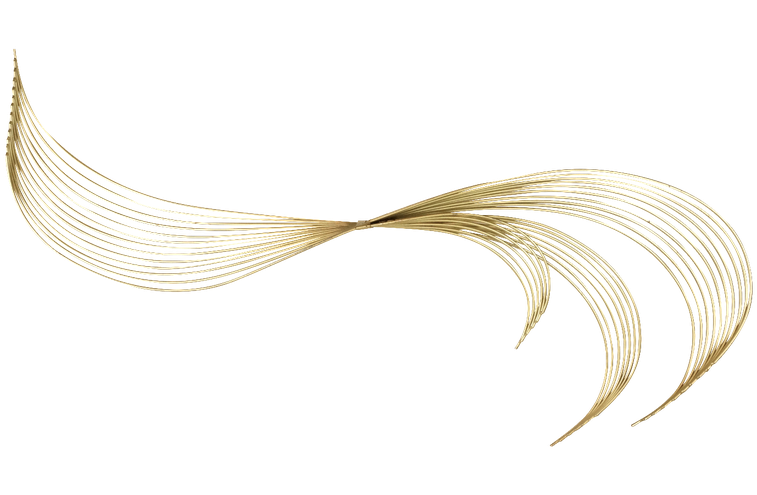 Golden Wave Transparent Background (black, gray)