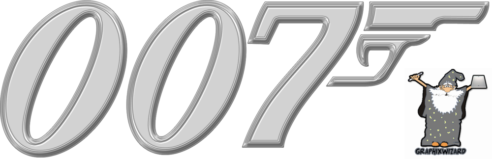 Goldeneye 007 Logo Png Isolated Image (black, gray, silver)