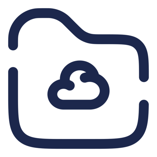 Folder Cloud Free Png Icon Download (navy, black)