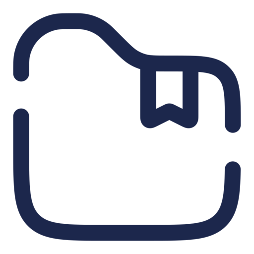 Folder Favourite Bookmark Free Png Icon (navy, black)