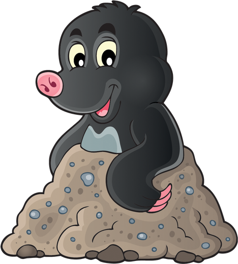 Mole Animal Png Isolated Photo (indigo, black)