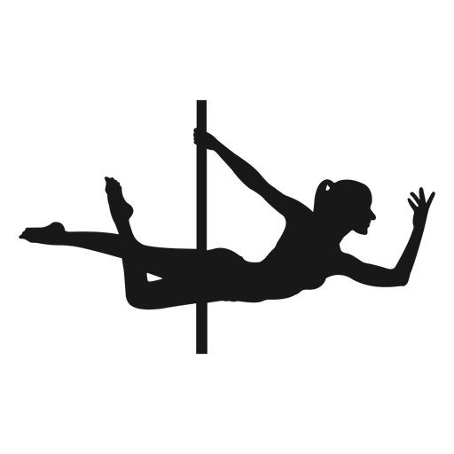 Pole Dance Fitness Png Image (black)