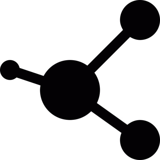 Molecular Structure Free Png Icon (black)