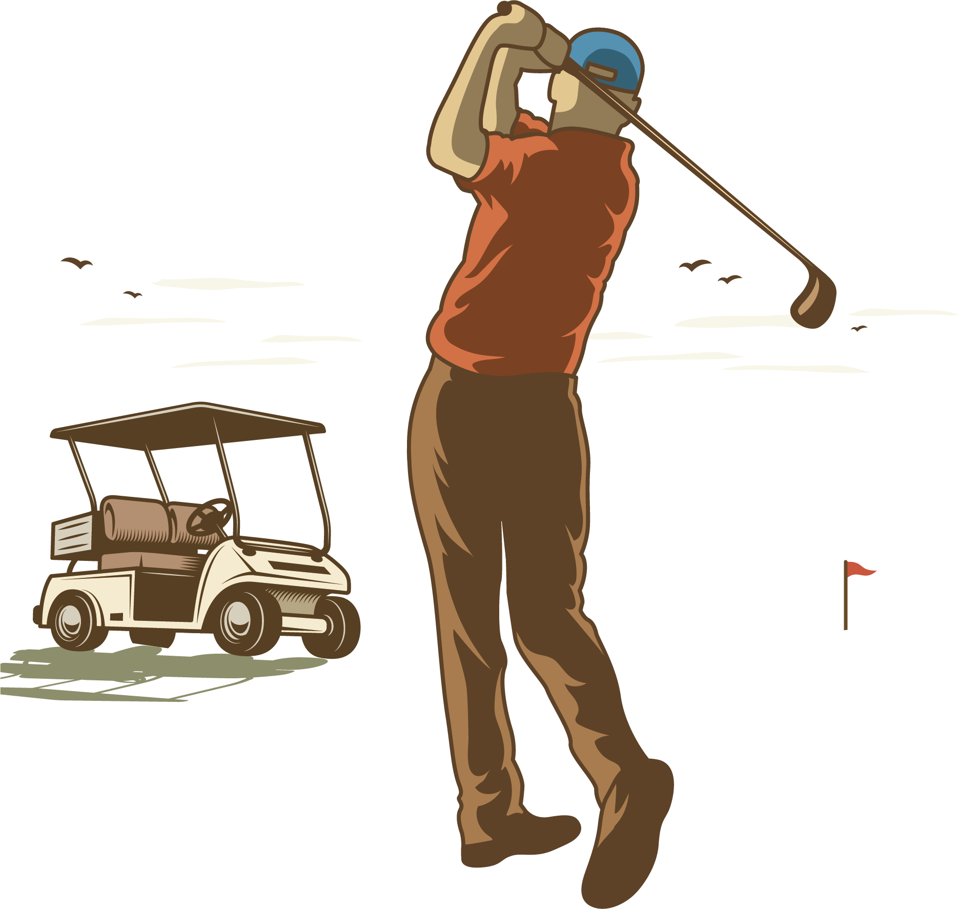 Golf Png Background Image (maroon, olive, white)