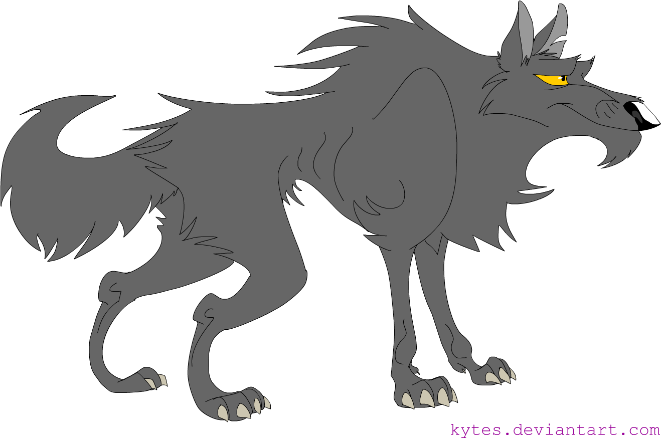 Wolf Png Image (black, gray)