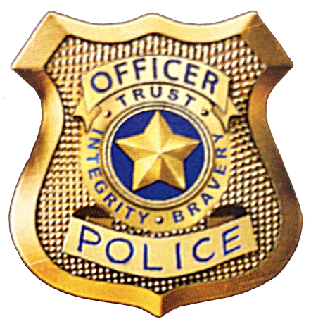 Police Badge Png Background Image (black, beige)