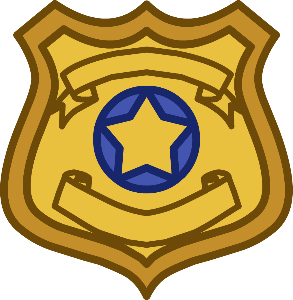 Police Badge Png Isolated File (gold, black, olive, chocolate)