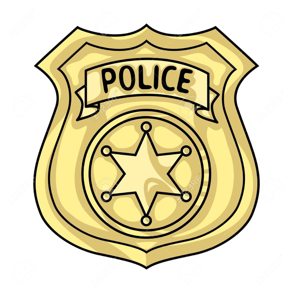 Police Badge Transparent Background (salmon, black, pink, beige)