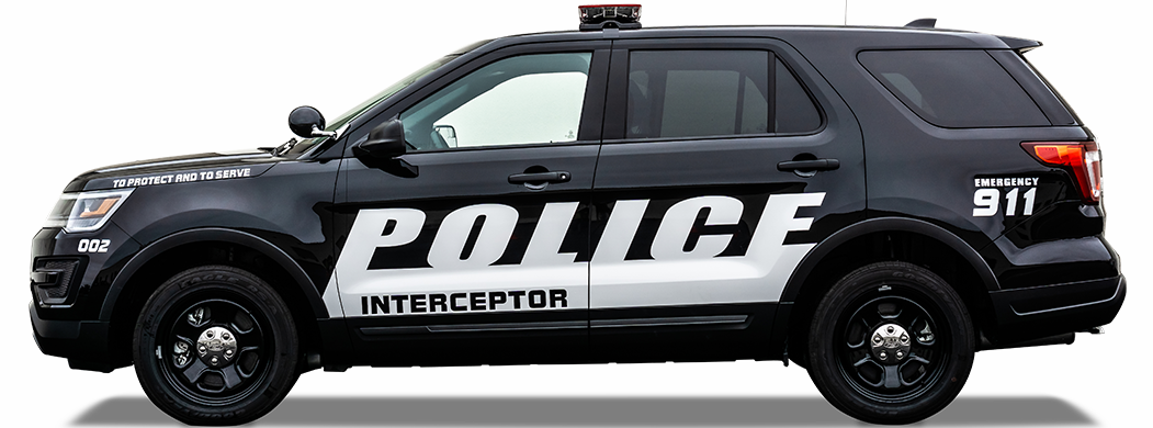 Police Car No Background (black, lavender, white)