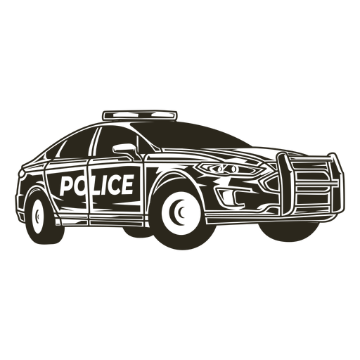 Police Car Png File (black)