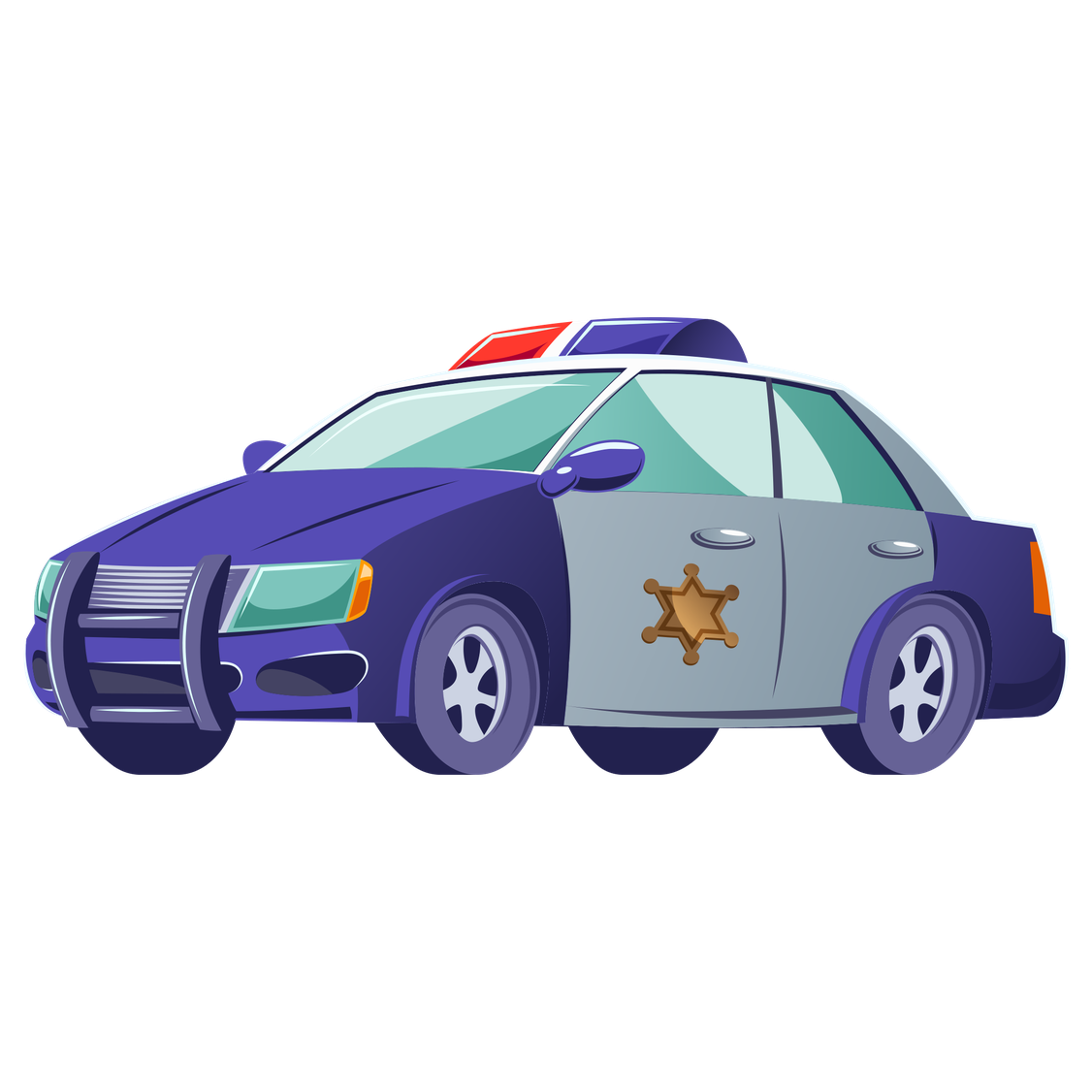 Police Car Png Photo (navy, silver, mint, black, gray)