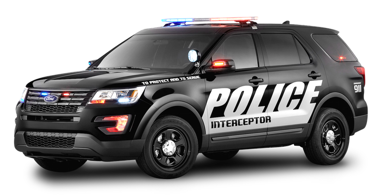 Police Car Transparent Background (black, indigo)