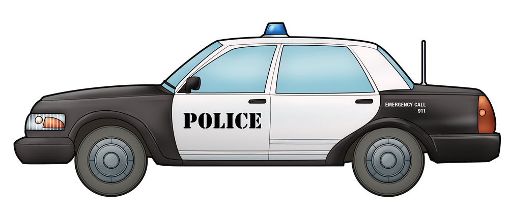 Police Car Transparent (mint, black, gray, lavender)