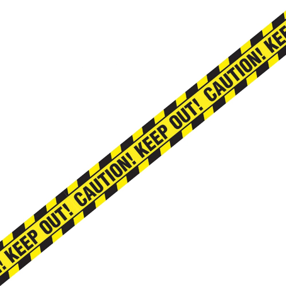 Police Tape Crime Png Image (black, white, yellow)