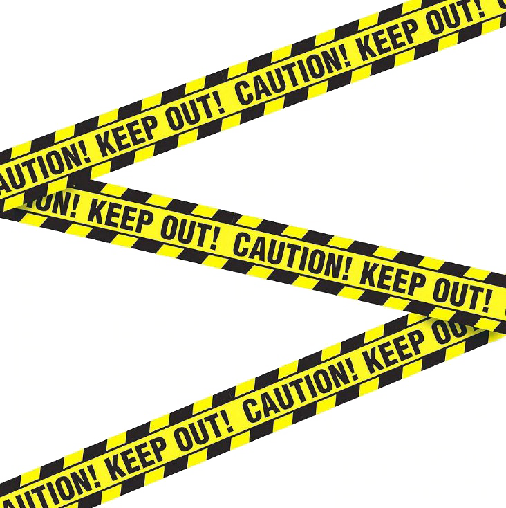 Police Tape Crime Png (white, yellow)