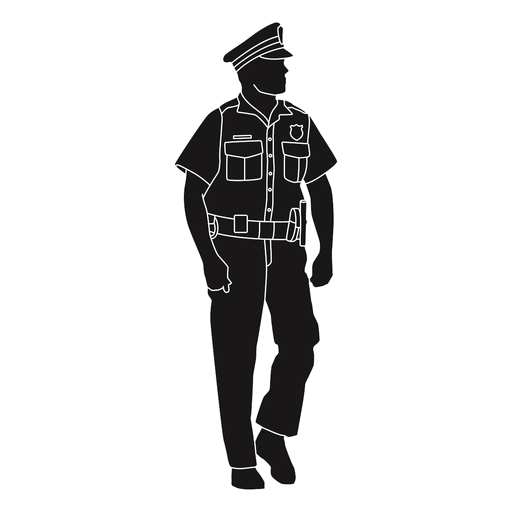 Police Vector Png Isolated Pic (black)