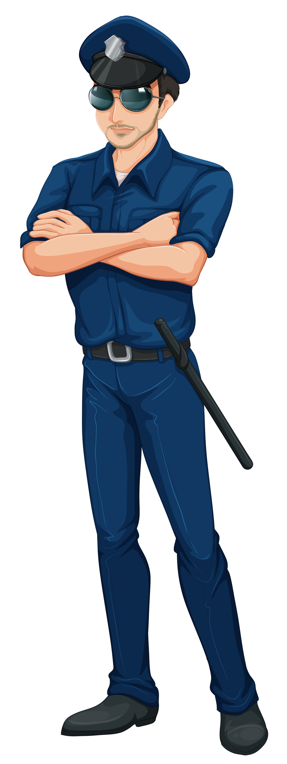 Police Vector Png Photo (black, navy)