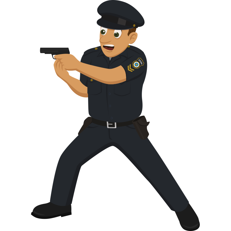 Police Vector Png Picture (salmon, black, white)