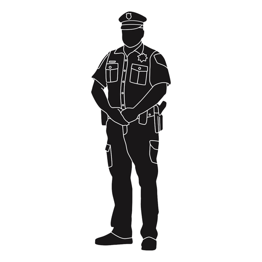 Police Vector Png Transparent (black)