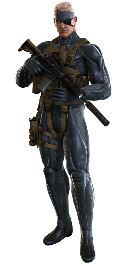 Solid Snake Transparent Background (black)