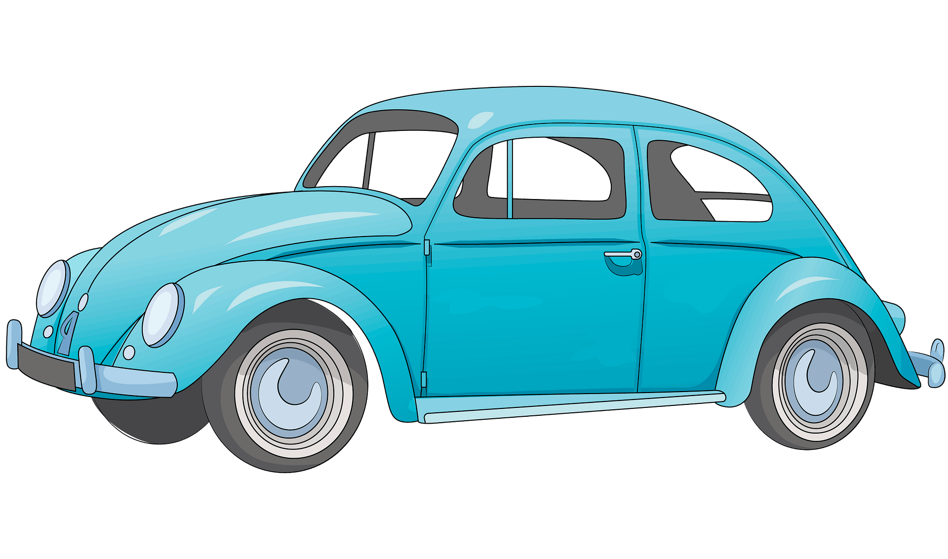 Volkswagen Beetle Download Png Image (greenish blue, gray, teal)