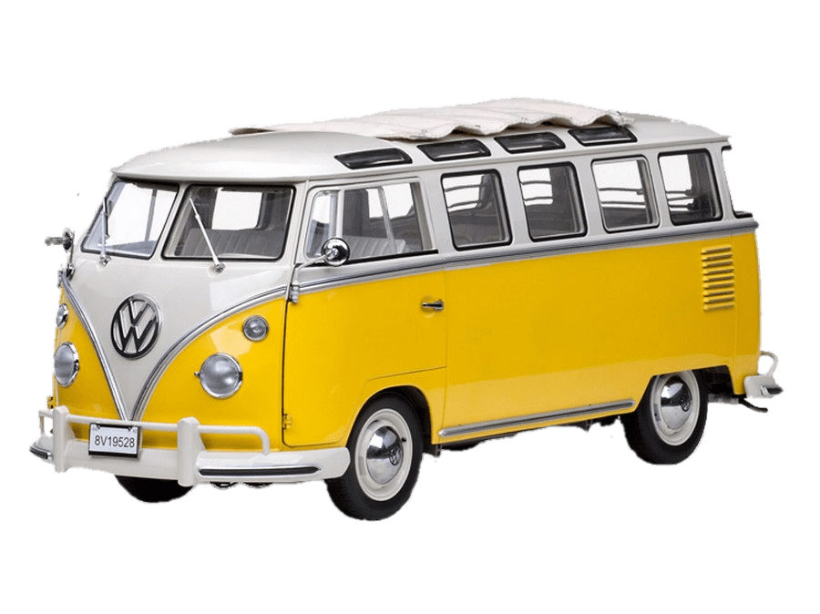 Volkswagen Bus Png File (gray, orange, white)