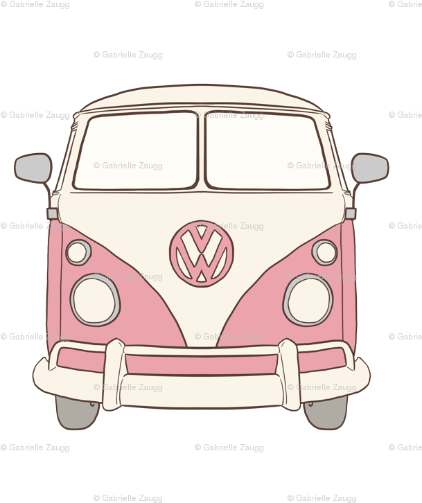 Volkswagen Bus Png Free Download (black, pink, beige, white)