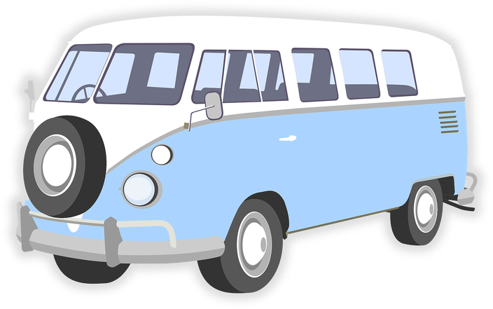 Volkswagen Bus Png Isolated File (black, silver, lavender, white)