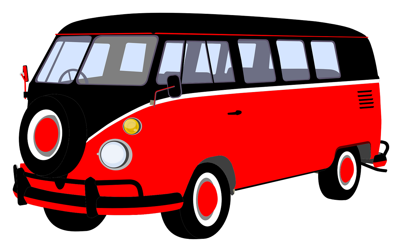 Volkswagen Bus Png Photos (black, red, lavender, white)