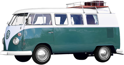 Volkswagen Bus Png (black, lavender, white)