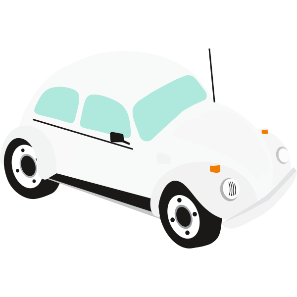 Volkswagen Fusca Png Isolated File (black, mint, lavender, white)