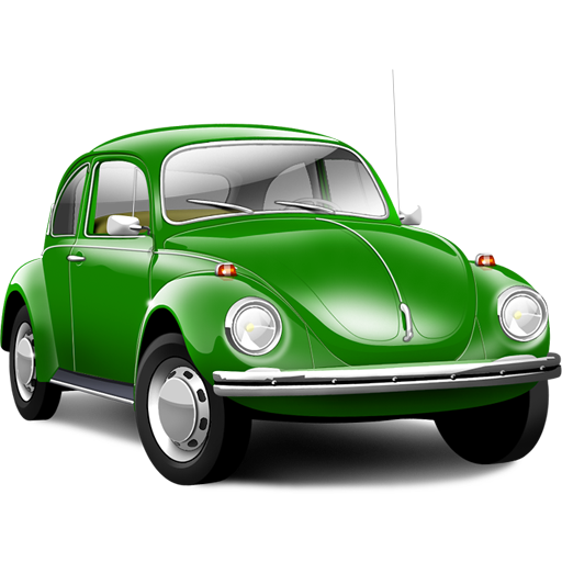 Volkswagen Fusca Png Isolated Image (black, green, white)