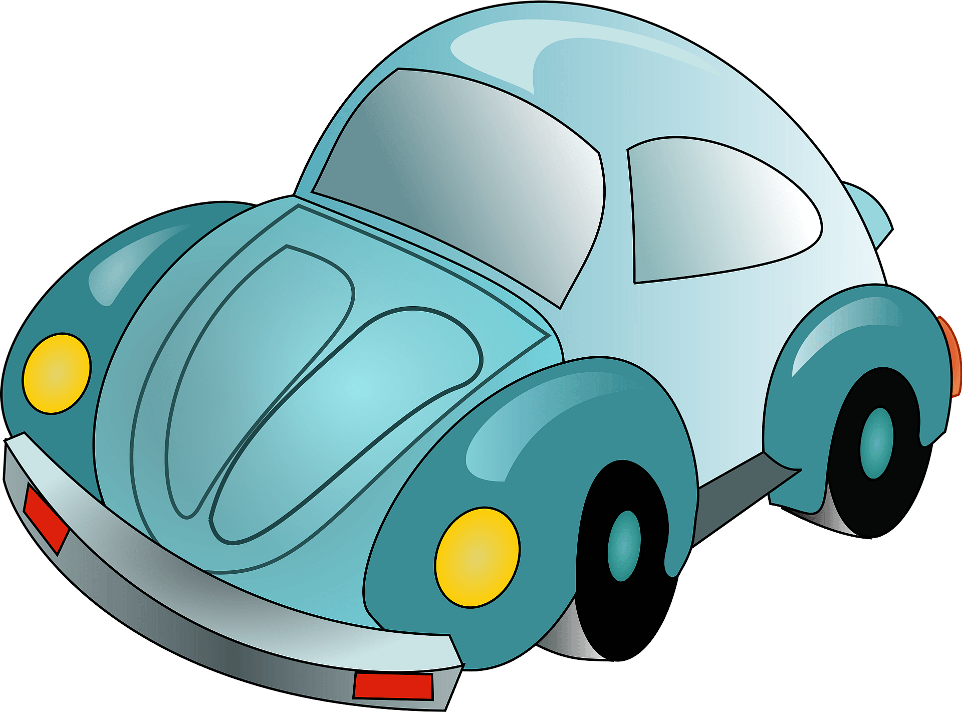 Volkswagen Fusca Png Transparent (teal, black, gray, mint)