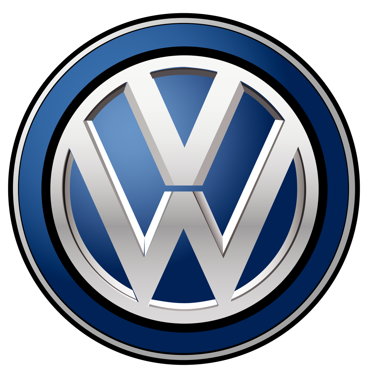 Volkswagen Logo Png Image (navy, black, silver, white)