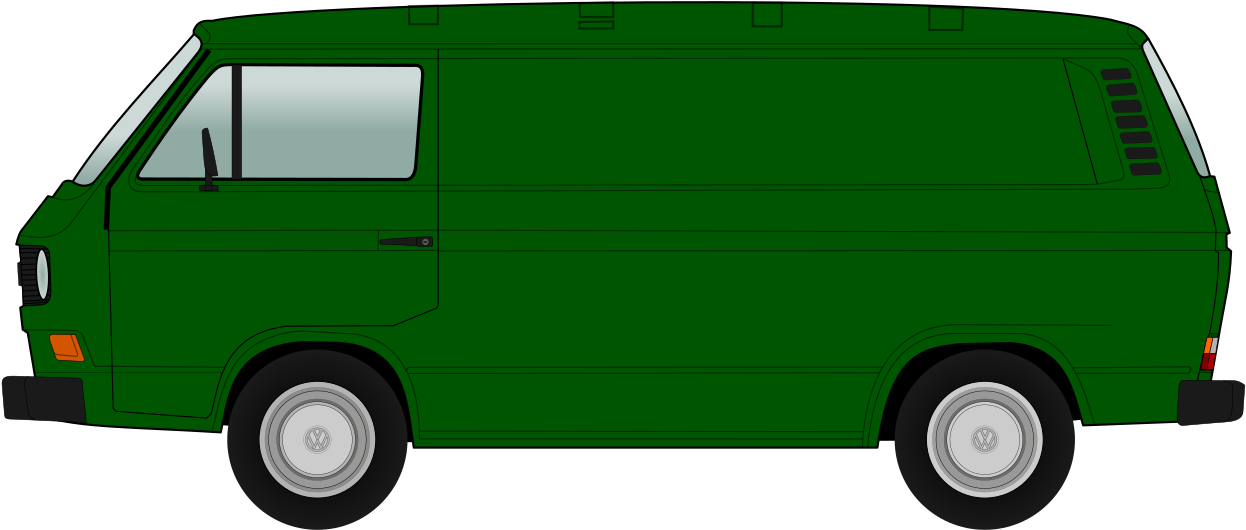 Volkswagen T1 Hippie Png Free Download (black, green)