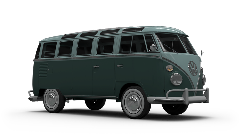 Volkswagen T1 Hippie Png Isolated Image (black)