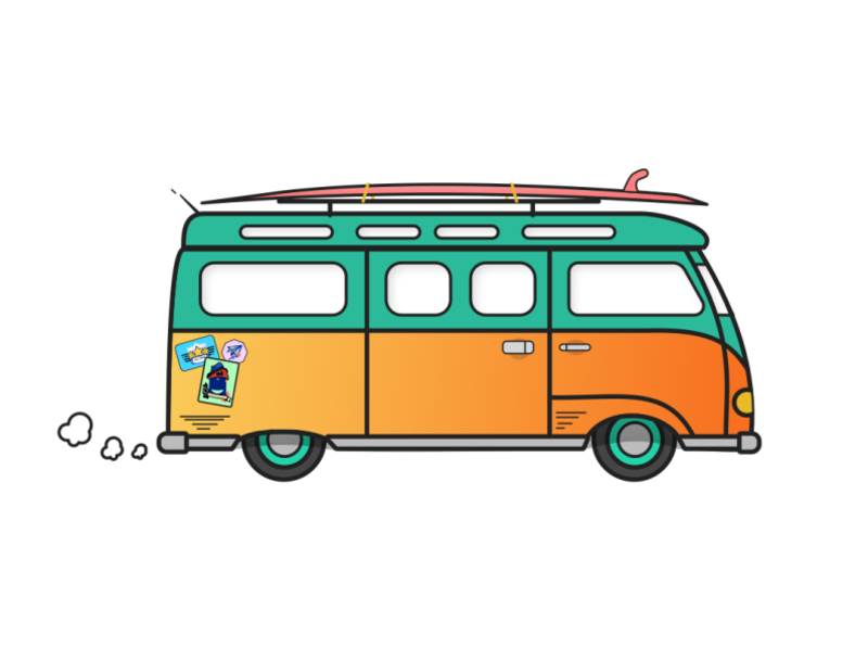 Volkswagen T1 Hippie Png Picture (teal, black, silver, white)