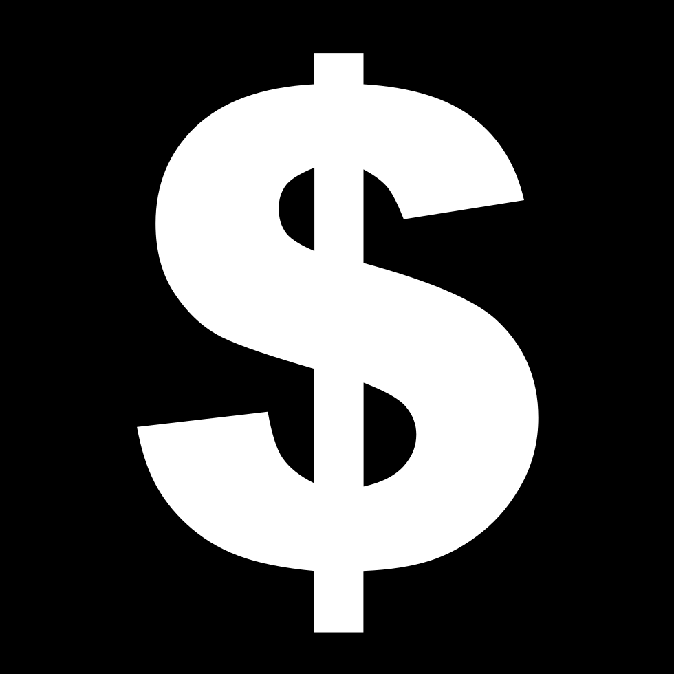 Dollar Sign Png Clipart (black, gray, white, lavender)