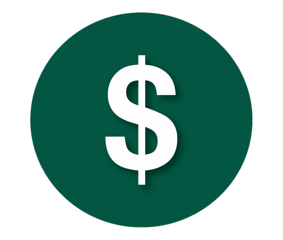 Dollar Sign Png File (green, white, teal)