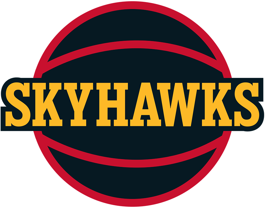 College Park Skyhawks Png (black, gold, red)