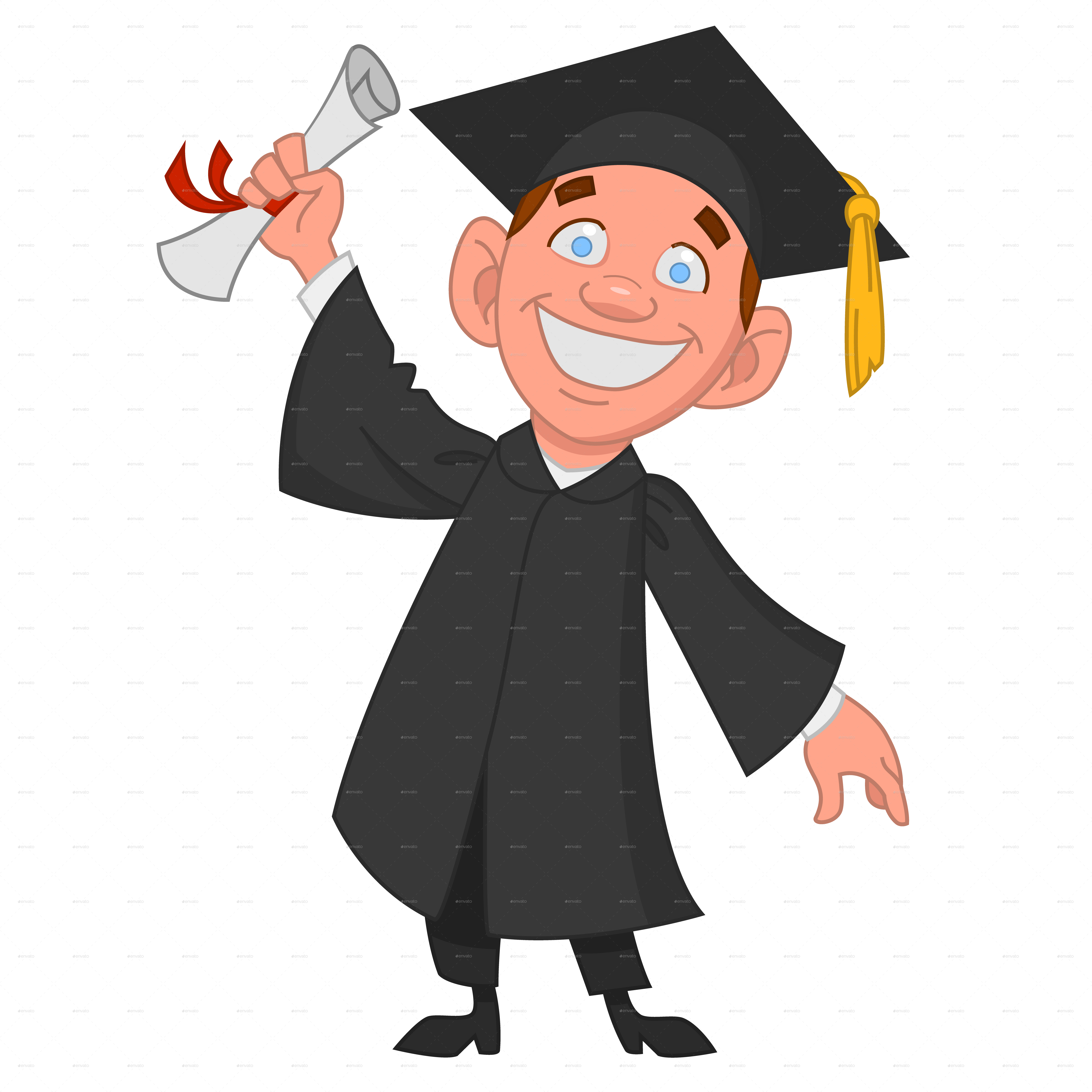 College Student Png Clipart 1 (indigo, black, salmon)