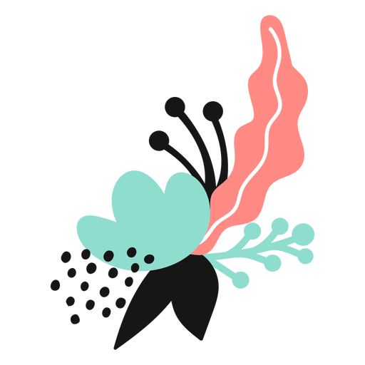 Pollen Png Pic (salmon, black, mint)