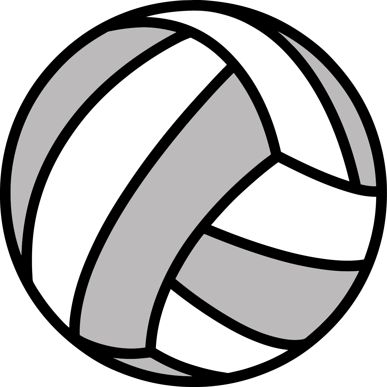 Volleyball Png Picture (black, silver, white)