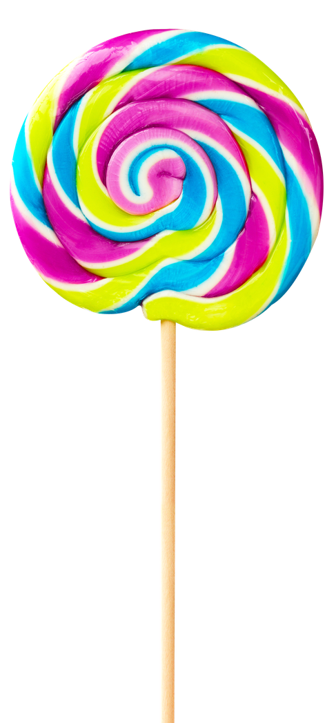 Lollipop Transparent Background (yellow, black, pink)