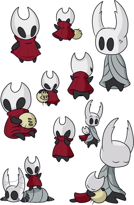 Hollow Knight Png Pic (black, maroon, silver, lavender)