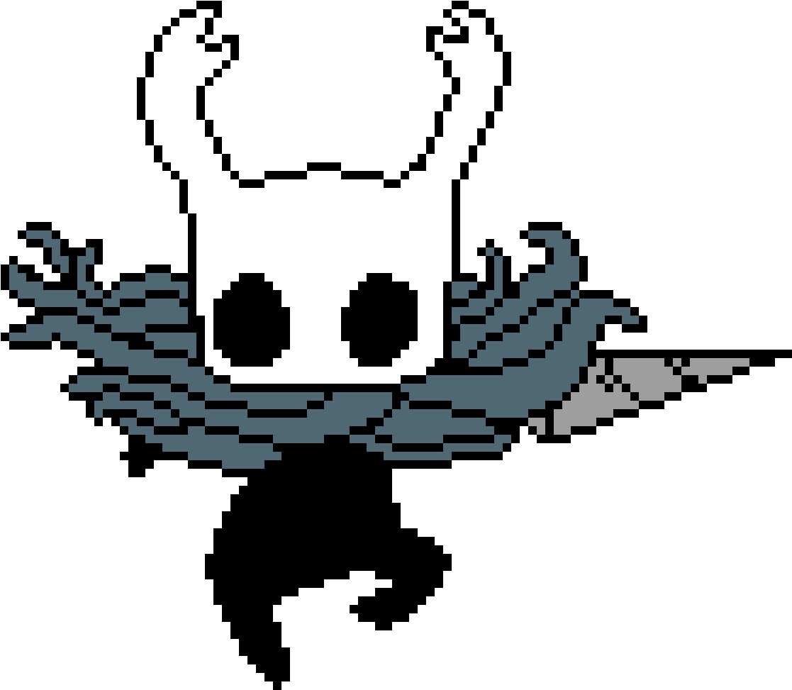 Hollow Knight Transparent Isolated Images Png (black, gray, white)