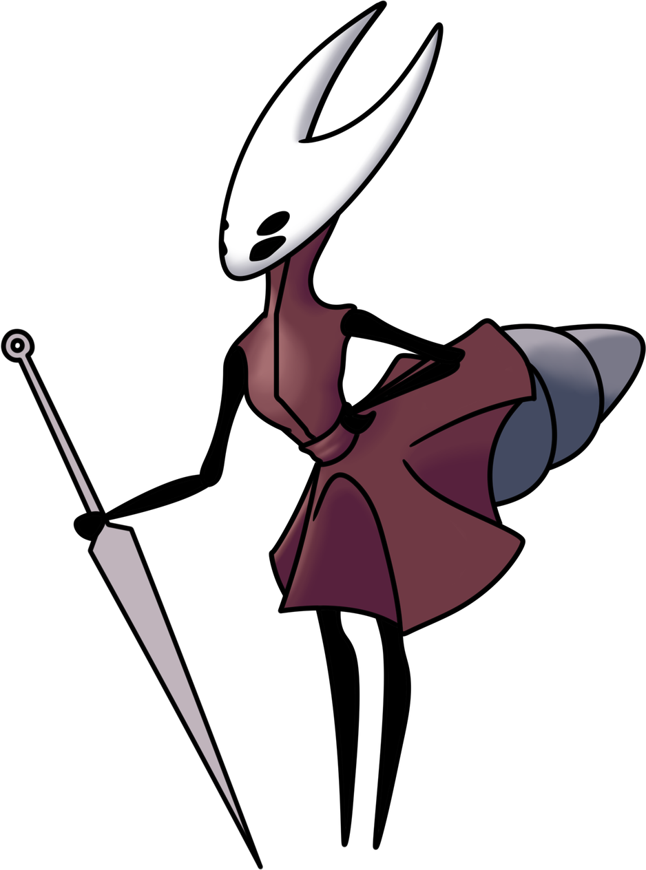 Hollow Knight Transparent Png (indigo, black, purple, white)